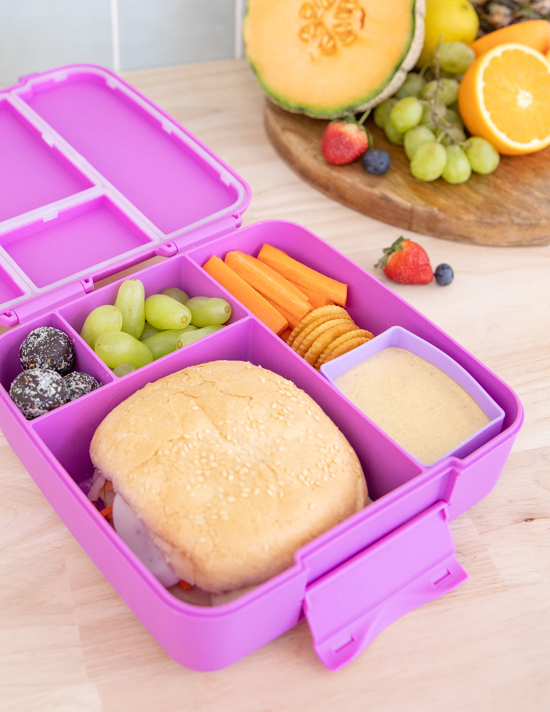 PRE-ORDER MontiiCo Feast Bento Lunch Box - Fuchsia