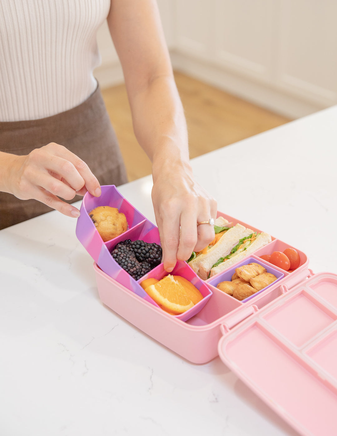 MontiiCo Feast Bento Tray - Dusk Marble