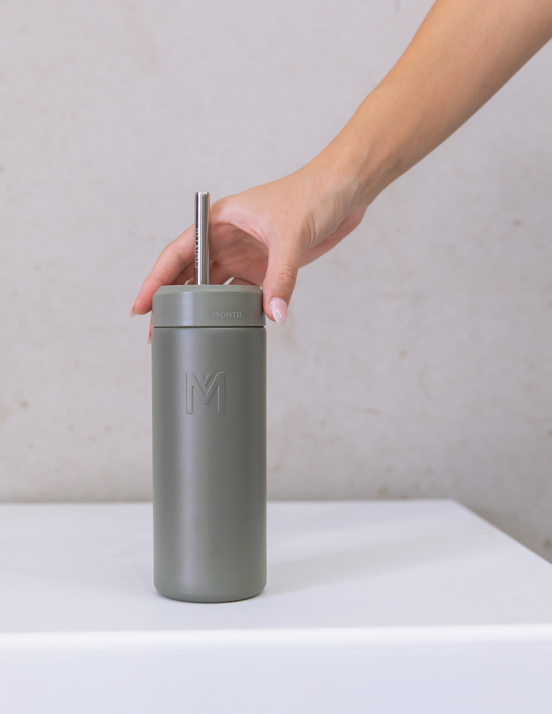 MontiiCo 475ml Smoothie Cup & Straw - Fern