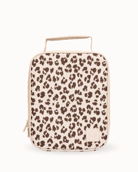 MontiiCo Large Insulated Lunch Bag - Cream Leopard