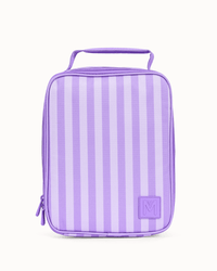 MontiiCo Large Insulated Lunch Bag - Lilac Stripe