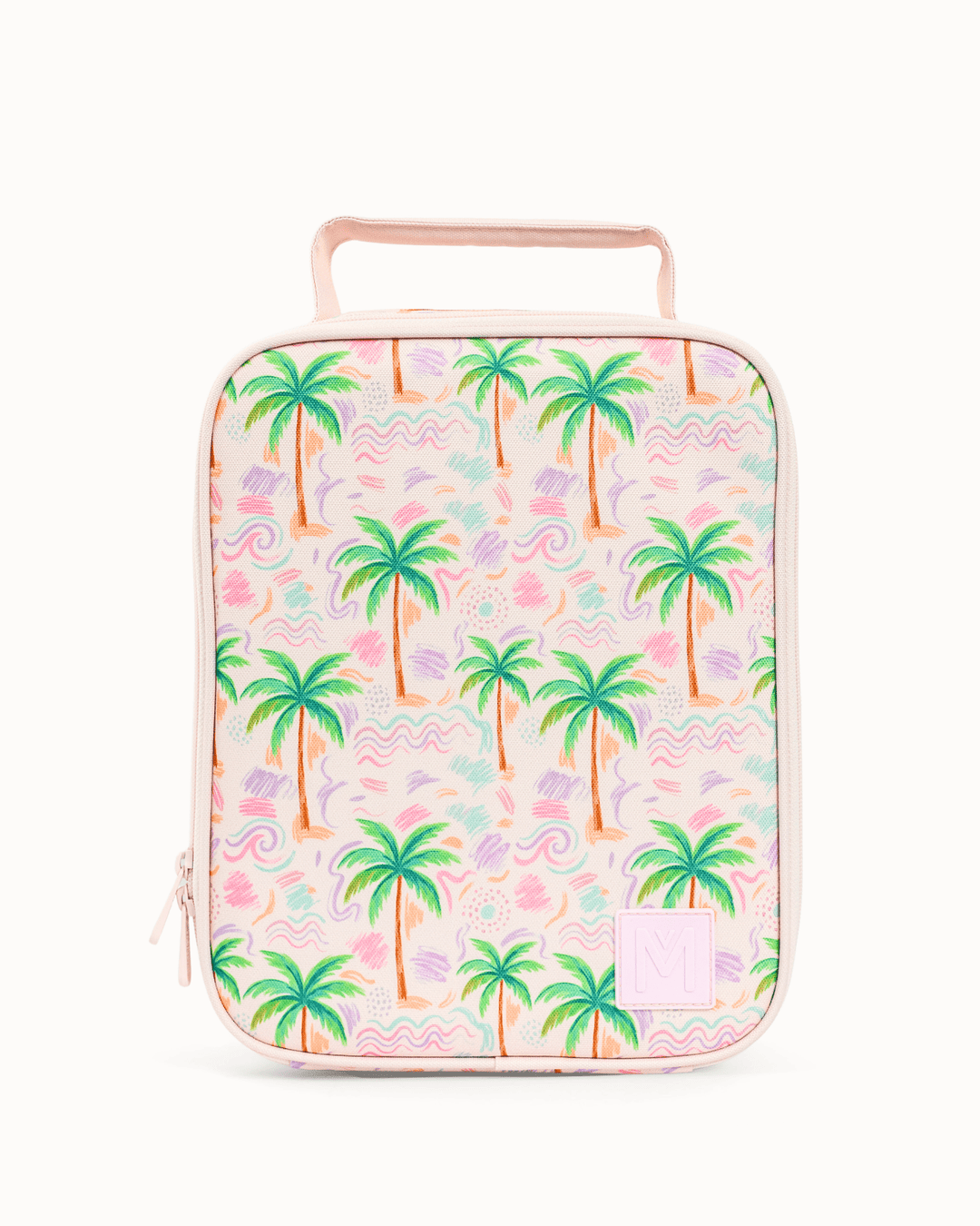 MontiiCo Large Insulated Lunch Bag - Pastel Palms