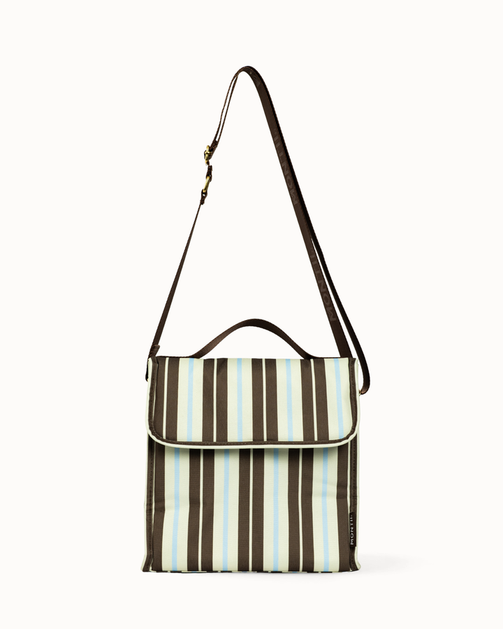 MontiiCo Insulated Lunch Carrier - Latte Stripe
