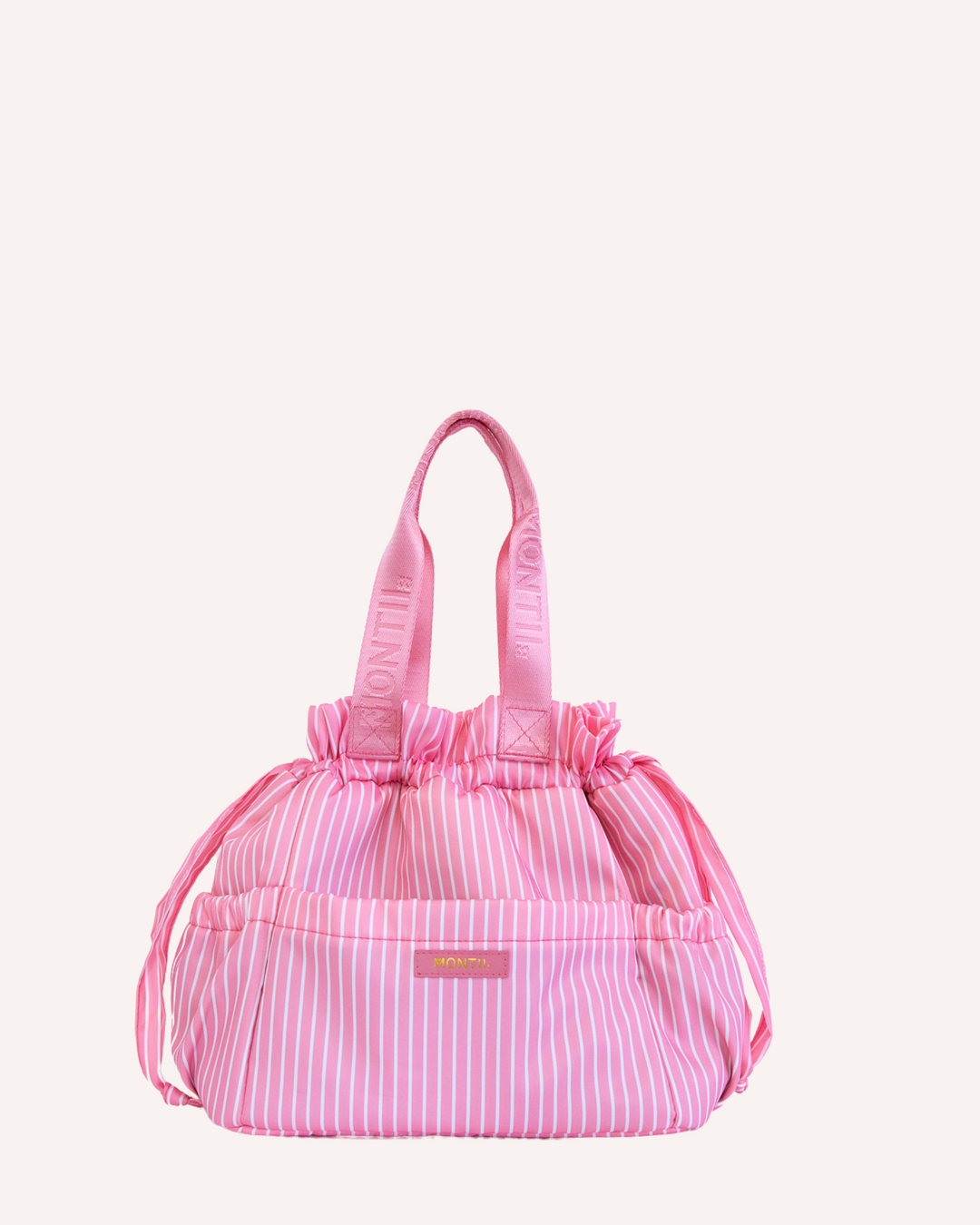 MontiiCo Insulated Lunch Tote Bag - Candy Stripe Camellia