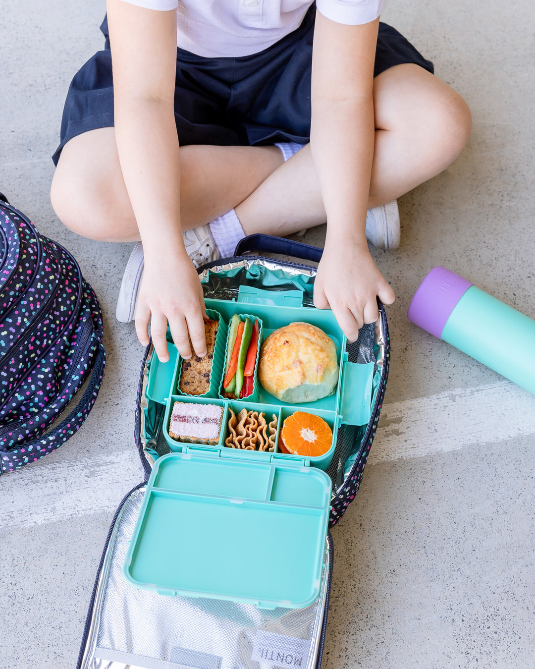 MontiiCo Bento Plus Lunch Box - Lagoon