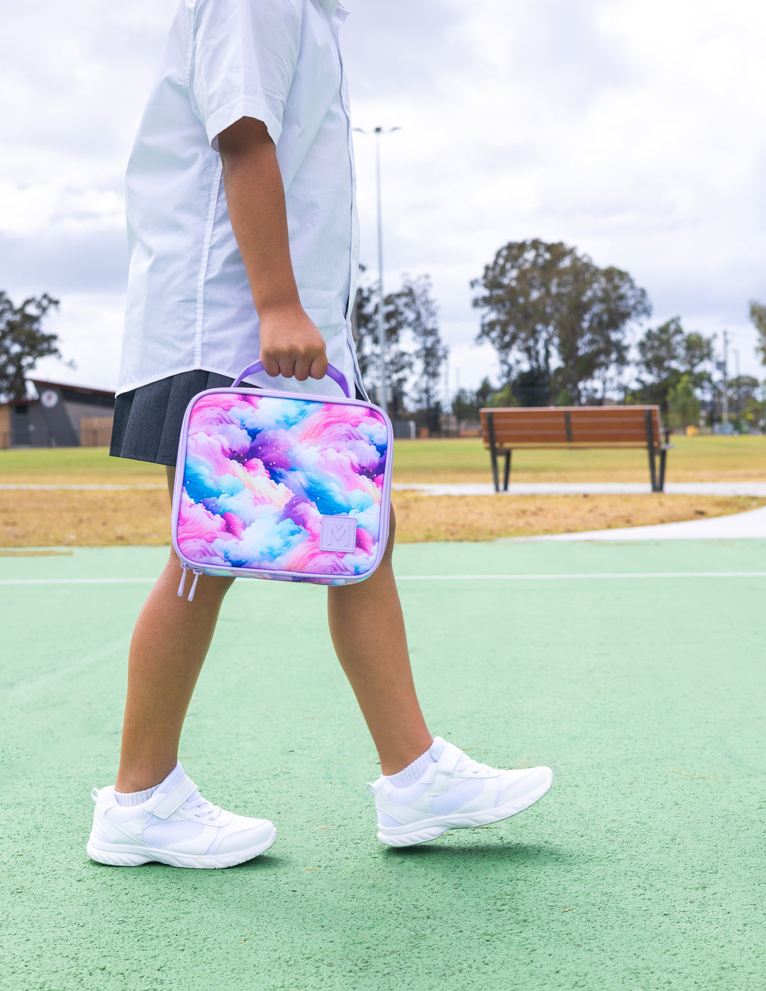 MontiiCo Medium Insulated Lunch Bag - Candy Clouds