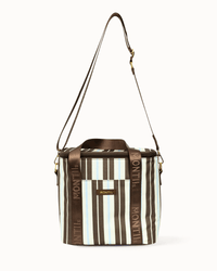 MontiiCo Insulated Midi Cooler Bag - Latte Stripe