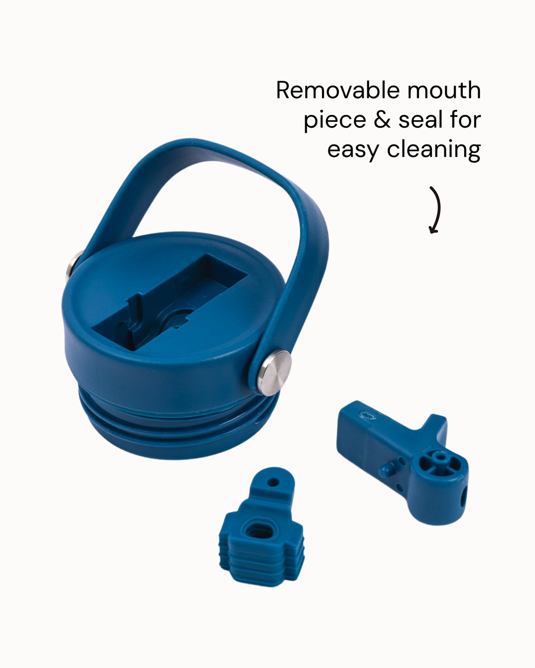 MontiiCo 700ml Quench Sipper Drink Bottle - Denim