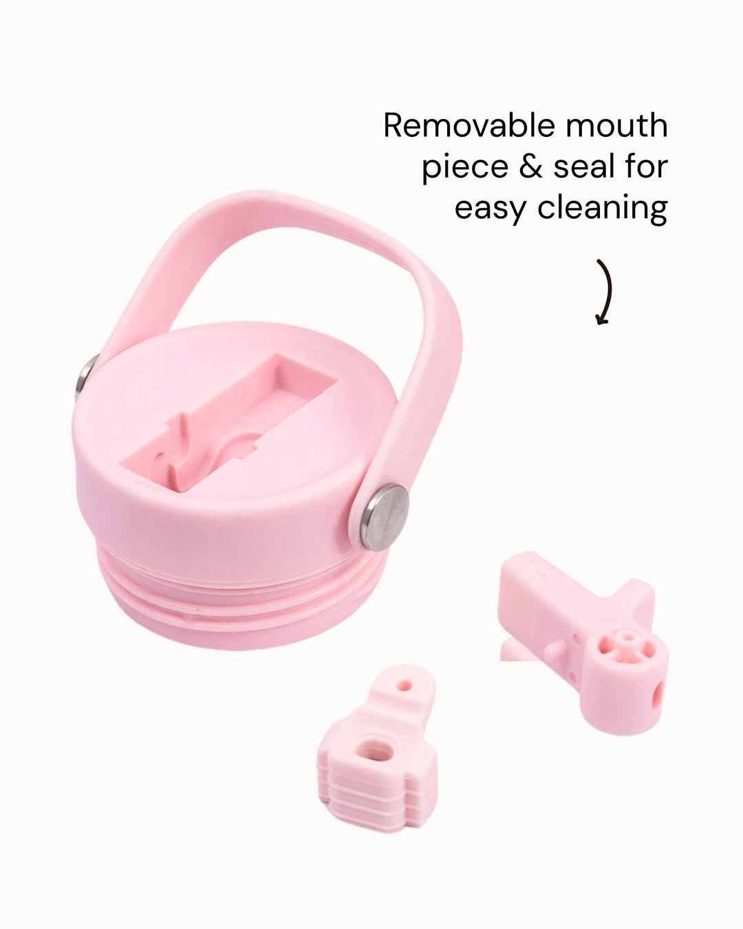 MontiiCo 700ml Quench Sipper Drink Bottle - Blush