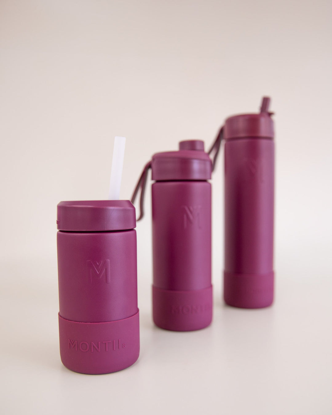 MontiiCo 350ml Smoothie Cup & Straw - Ruby