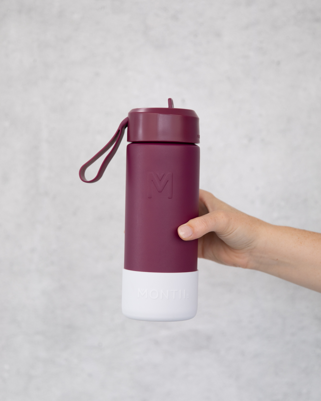 MontiiCo 475ml Drink Bottle Sipper - Ruby