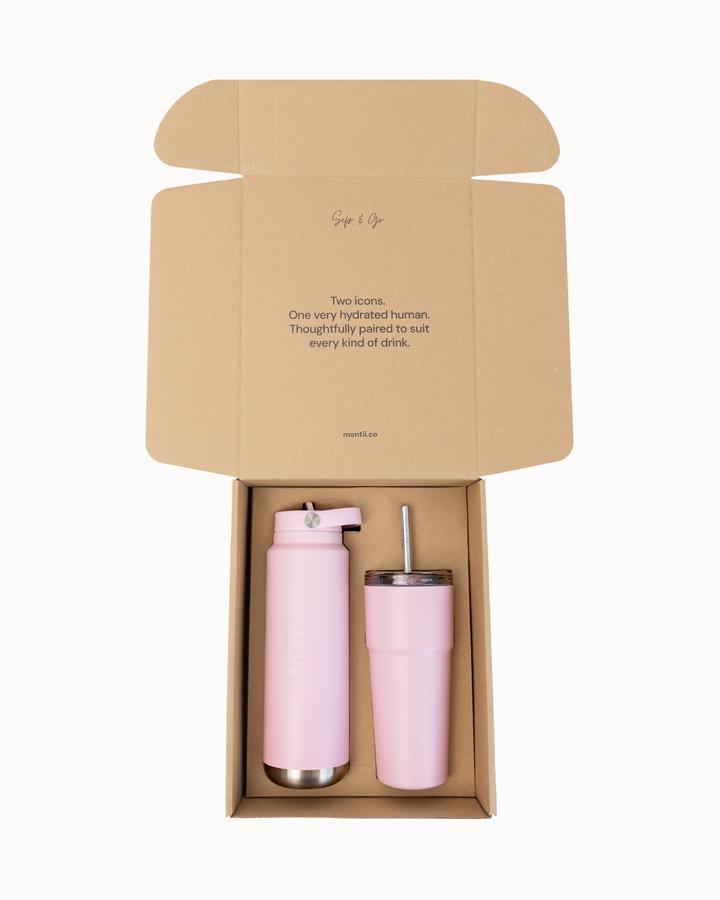 MontiiCo Sip & Go Set - Blush