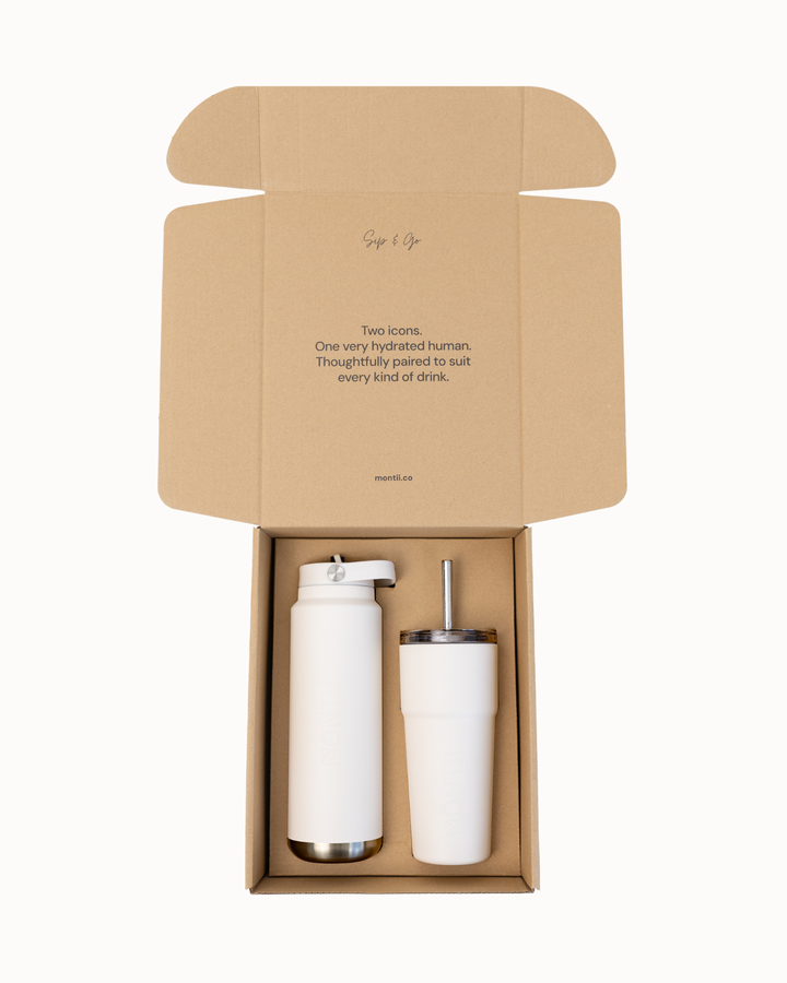 MontiiCo Sip & Go Set - Cream