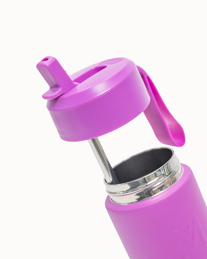 MontiiCo Sipper Lid + Straw - Fuchsia