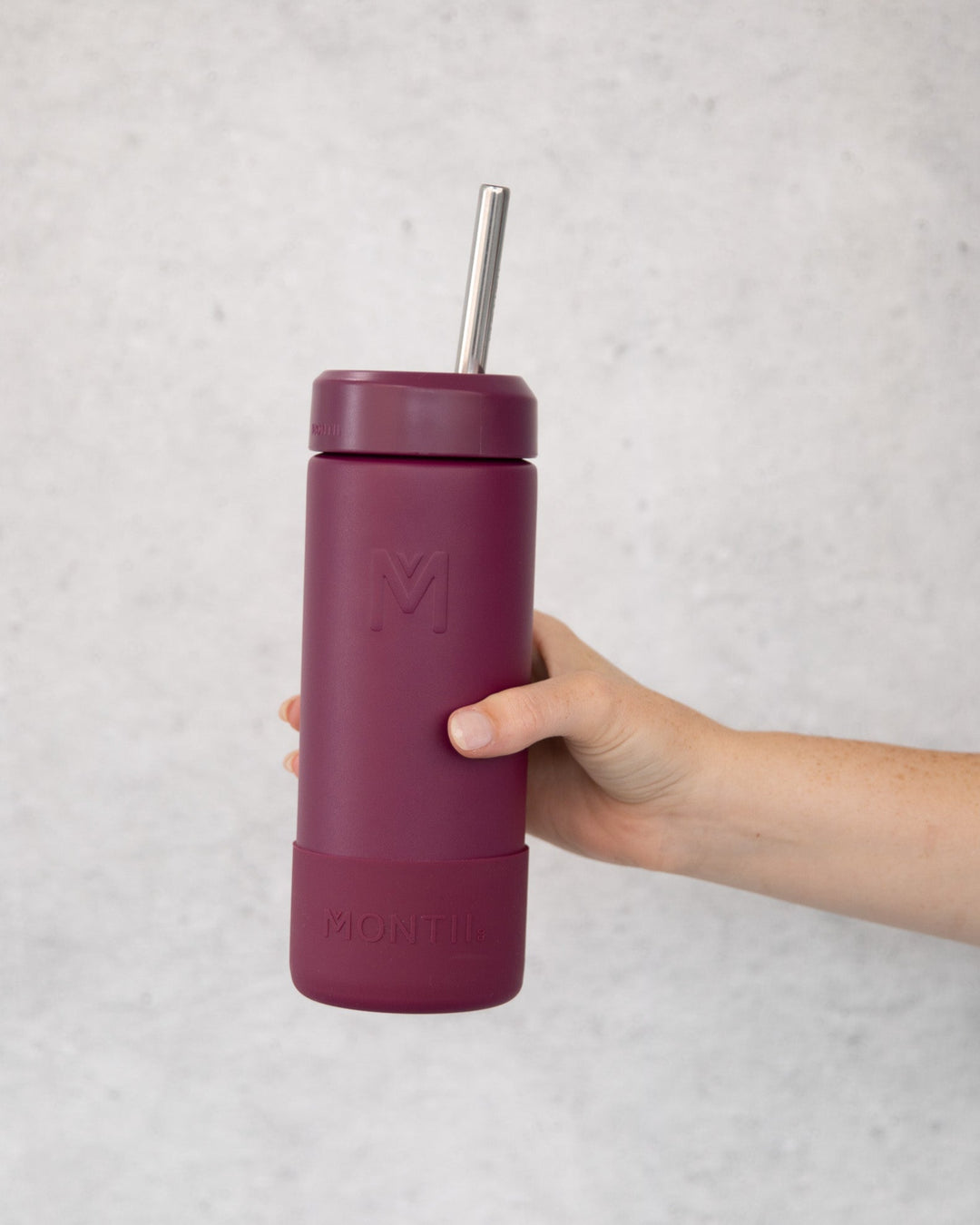 MontiiCo 475ml Smoothie Cup & Straw - Ruby