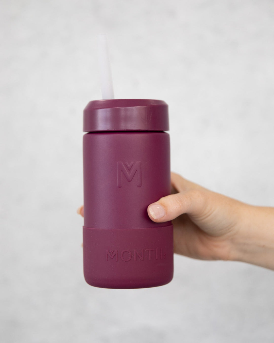 MontiiCo 350ml Smoothie Cup & Straw - Ruby