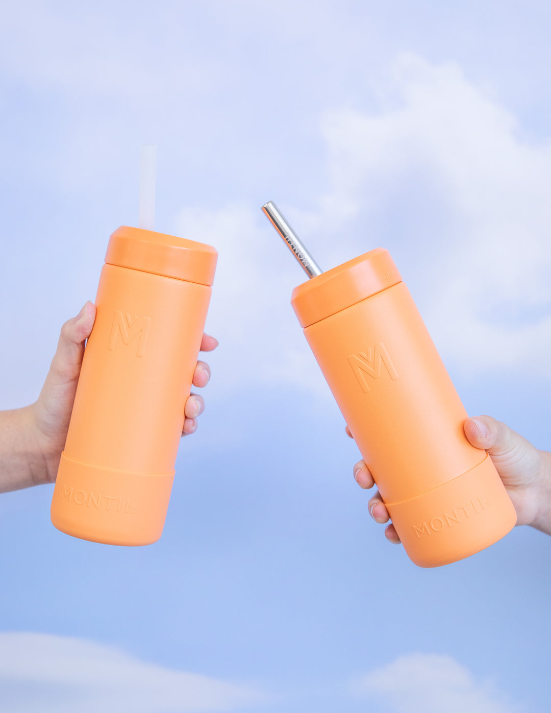 MontiiCo 475ml Smoothie Cup & Straw - Tangerine