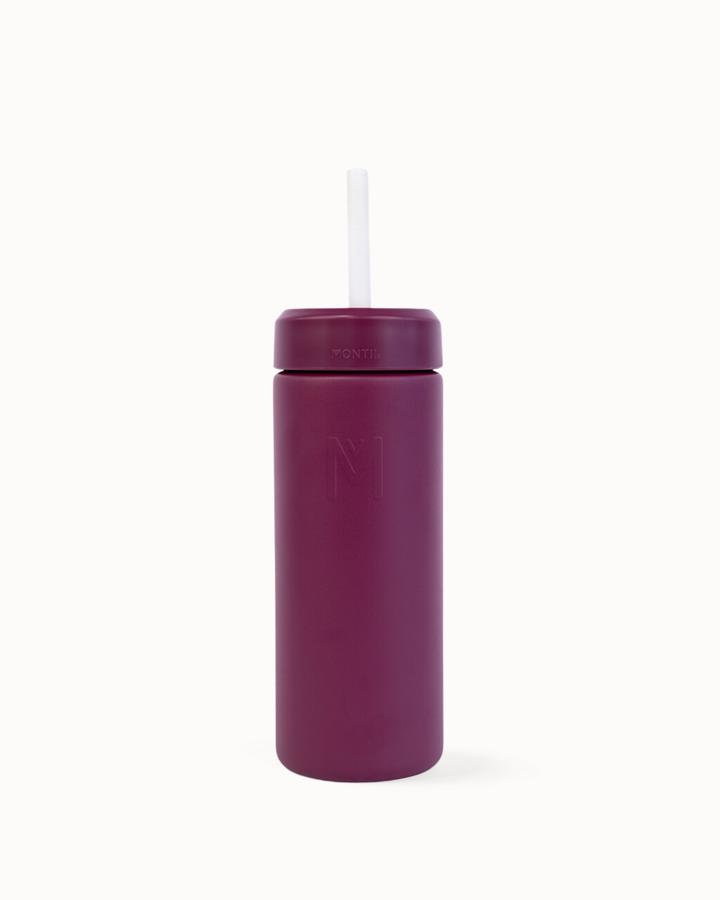 MontiiCo 475ml Smoothie Cup & Straw - Ruby