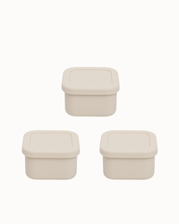 MontiiCo Silicone Snack Tub Set - Cream