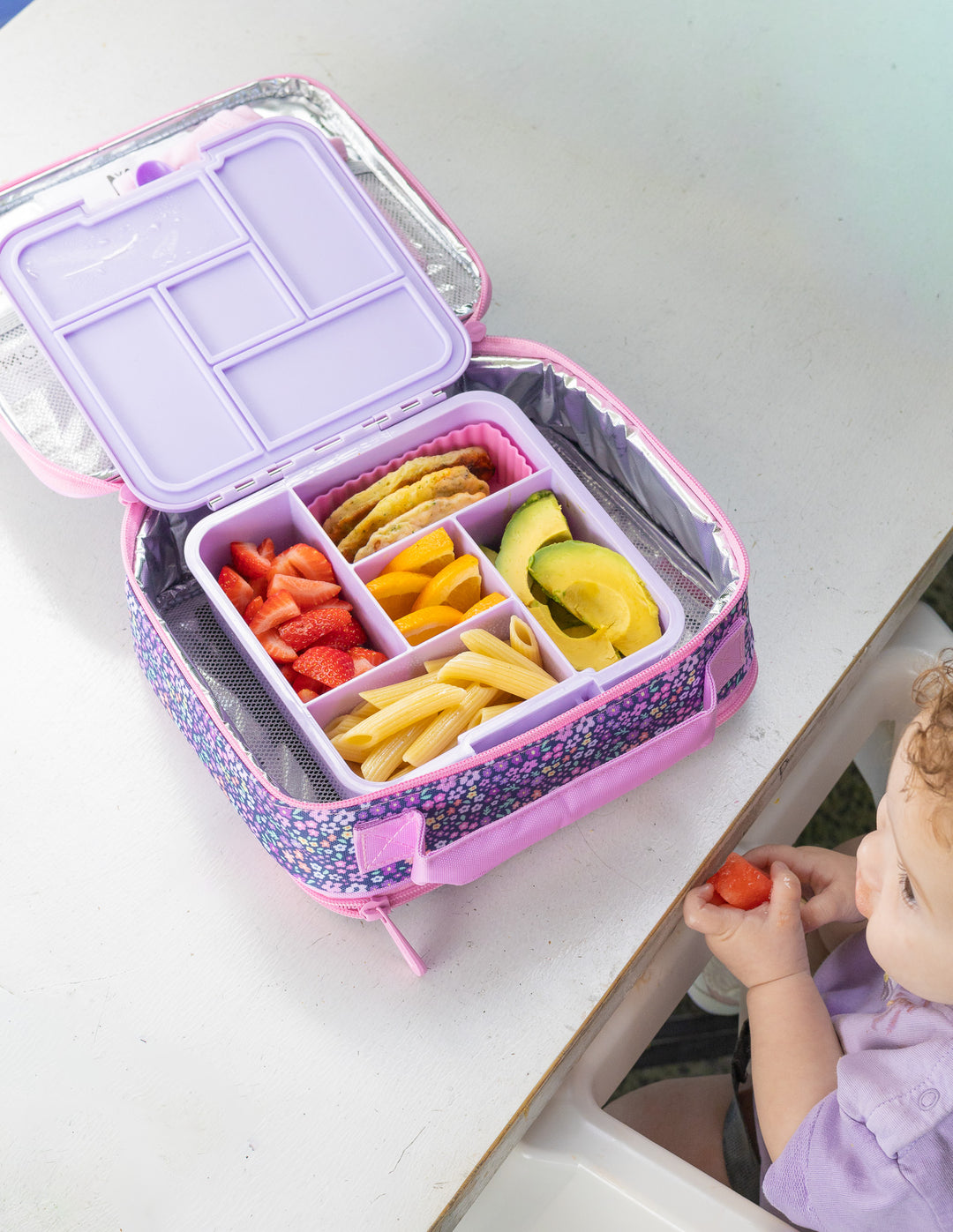 MontiiCo Bento Five Lunch Box - Lilac