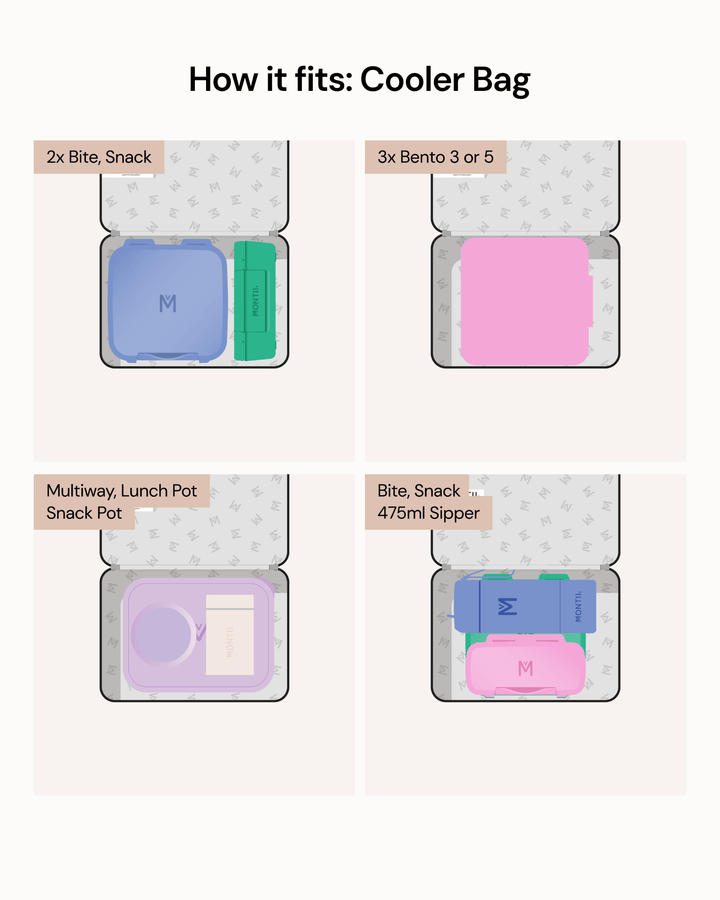 MontiiCo Insulated Cooler Bag - Ruby