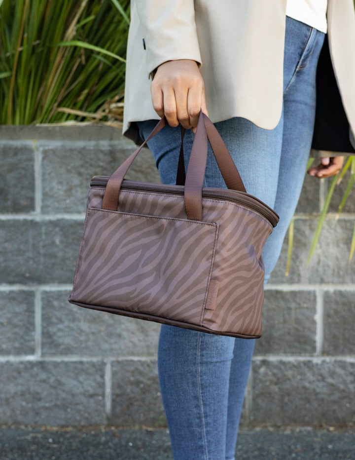 MontiiCo Insulated Cooler Bag - Zebra lifestyle image