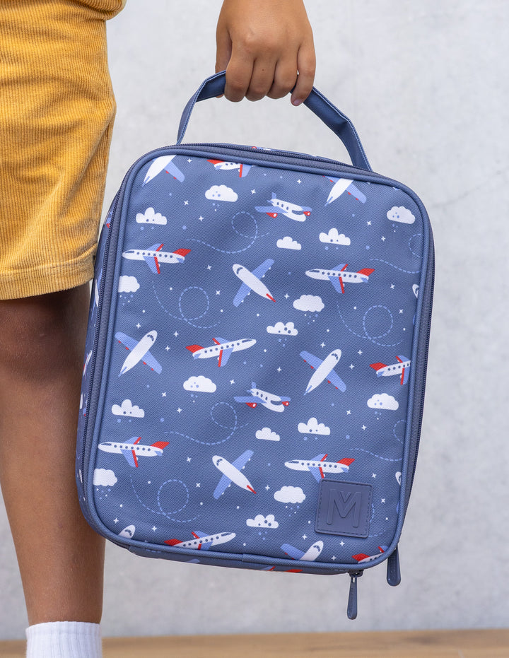 MontiiCo Large Lunch Bag and Bottle Set - Jetset