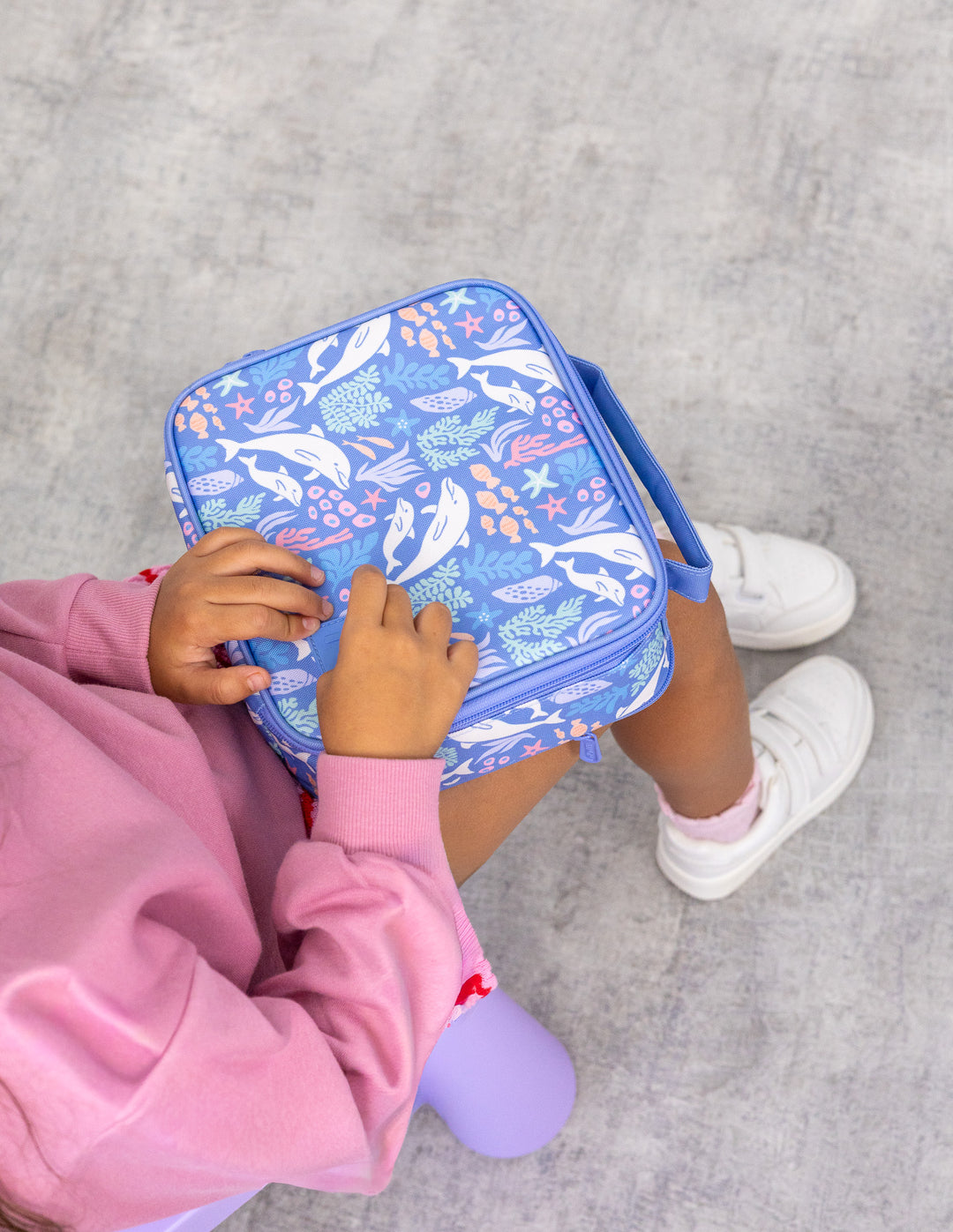 MontiiCo Medium Insulated Lunch Bag - Dolphin Dreams