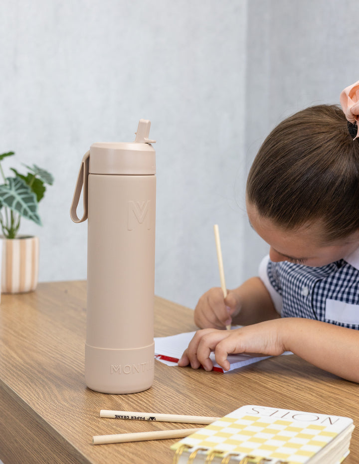 MontiiCo 700ml Fusion Drink Bottle Sipper - Sand