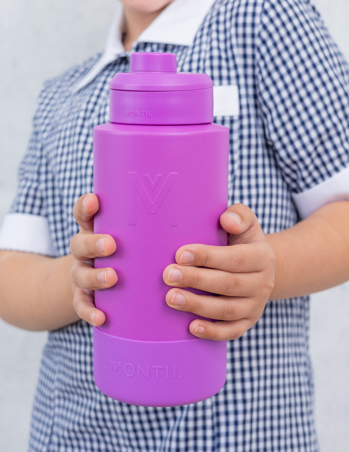 MontiiCo 1L Fusion Drink Bottle Screw Top - Fuchsia