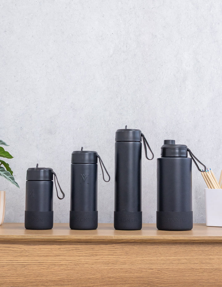 MontiiCo 1L Fusion Drink Bottle Screw Top - Midnight