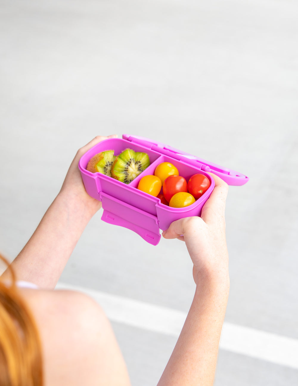 MontiiCo Snack Lunch Box Triple Dip - Fuchsia