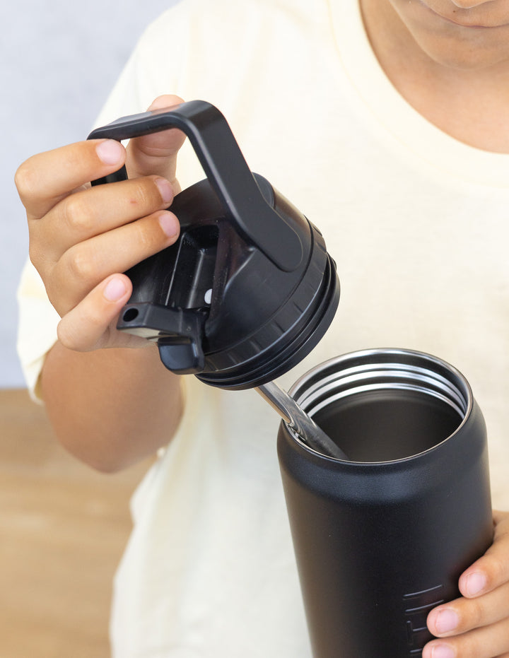 MontiiCo Large Lunch Bag and Bottle Set - Midnight