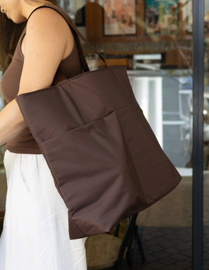 MontiiCo Insulated Tote Bag - Chocolate lifestyle image