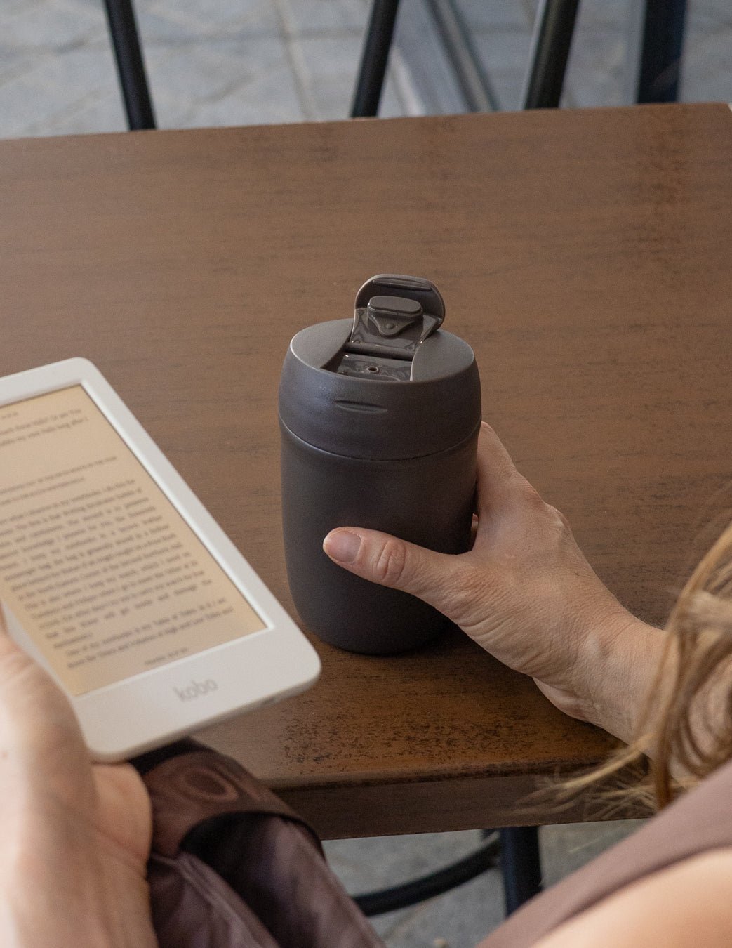 MontiiCo 380ml Travel Cup - Chocolate lifestyle image