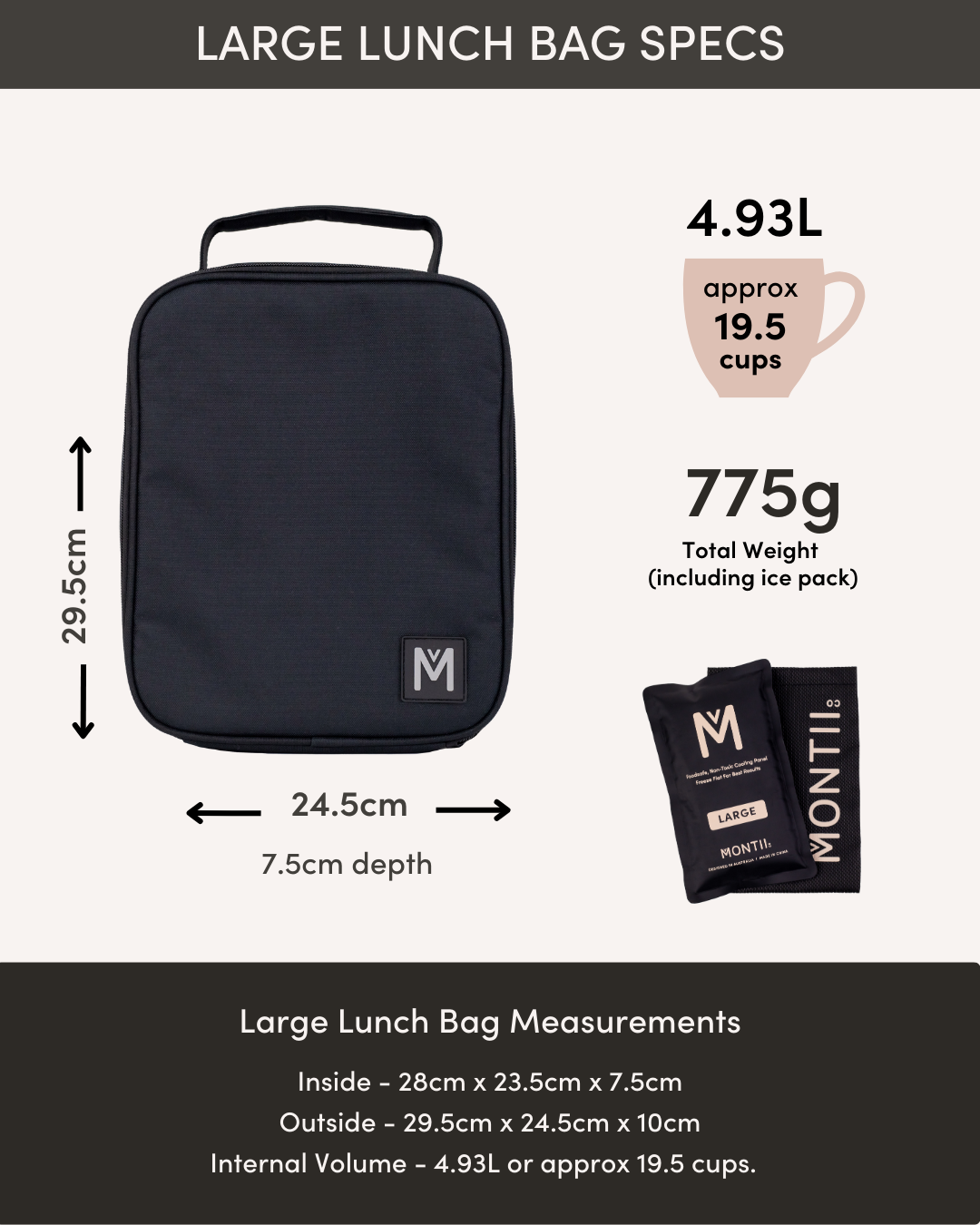 MontiiCo Large Insulated Lunch Bag - Galactic