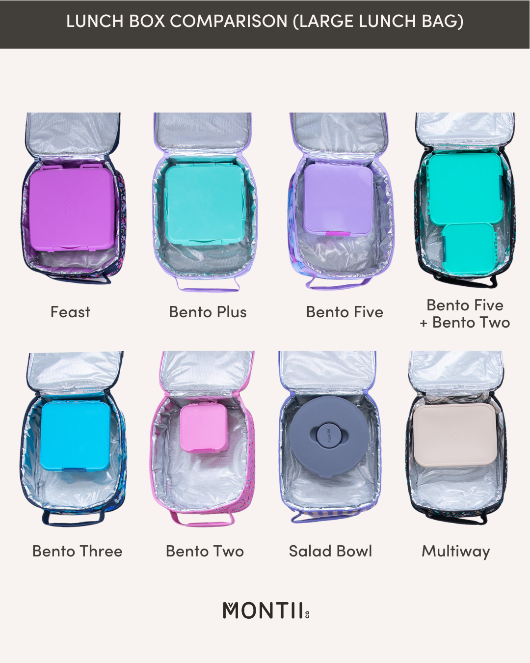 MontiiCo Bento Two Snack Box - Turquoise Glitter