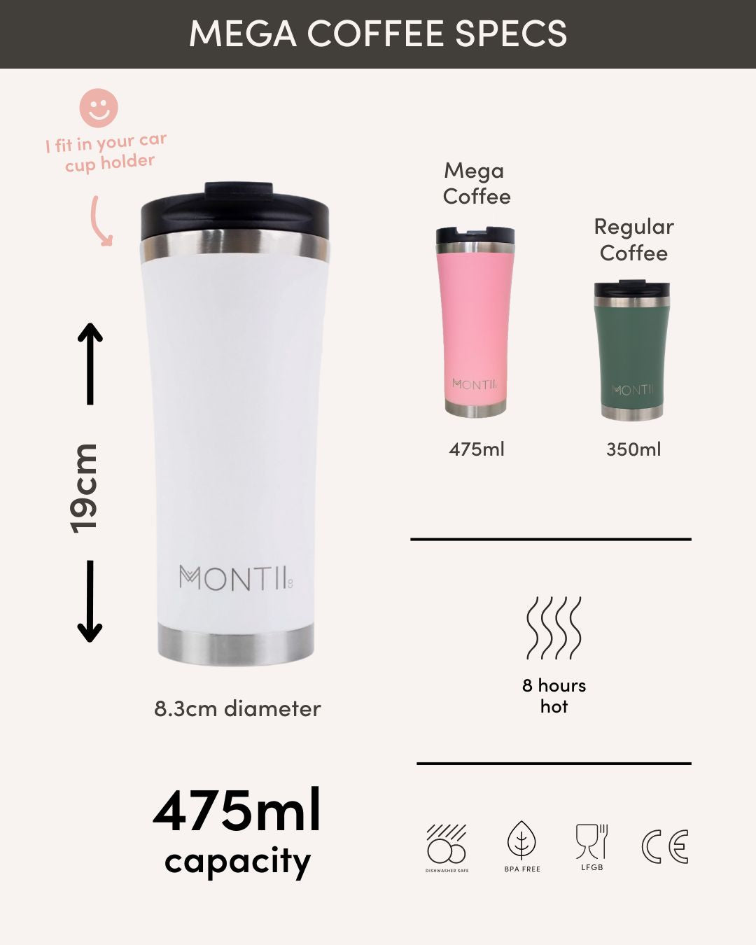 MontiiCo Mega Coffee Cup - Dawn