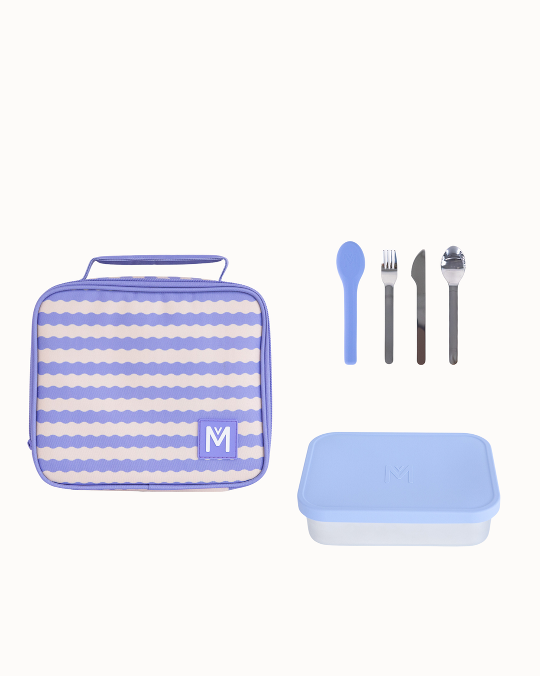 MontiiCo Medium Multiway Pack & Go Set - Ripple Cloud