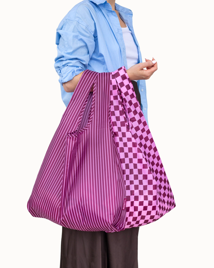 MontiiCo Holiday Shopper Bags - Ruby