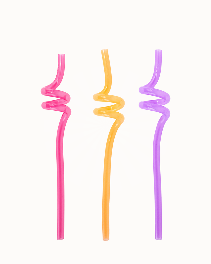 MontiiCo Twirly Straws Bulk Buy - Pinks (Clearance)