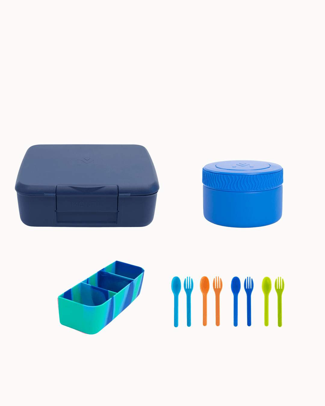 MontiiCo Ultimate Feast Lunch Box Bundle - Navy
