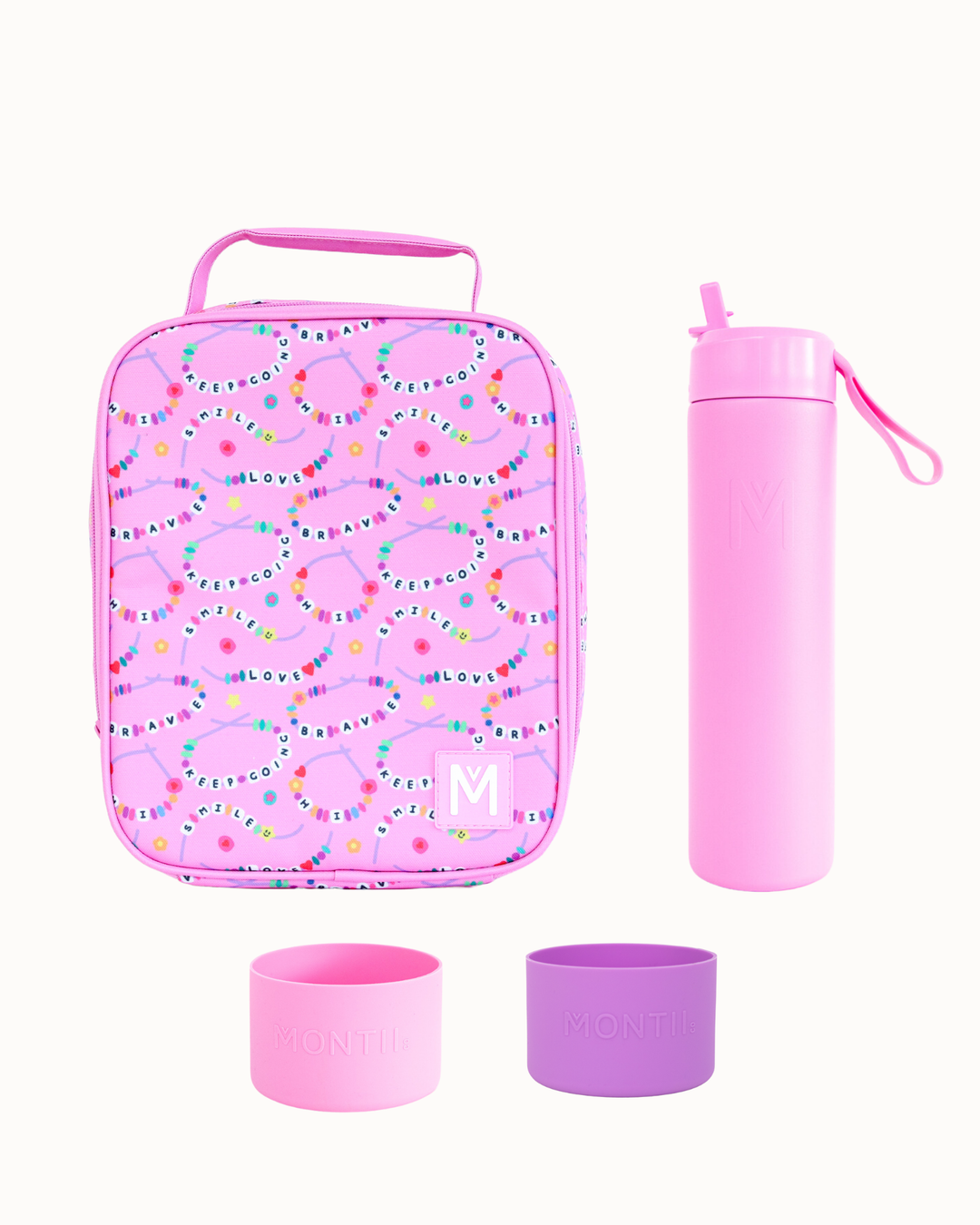 MontiiCo Large Lunch Bag and Bottle Set - Friends Forever