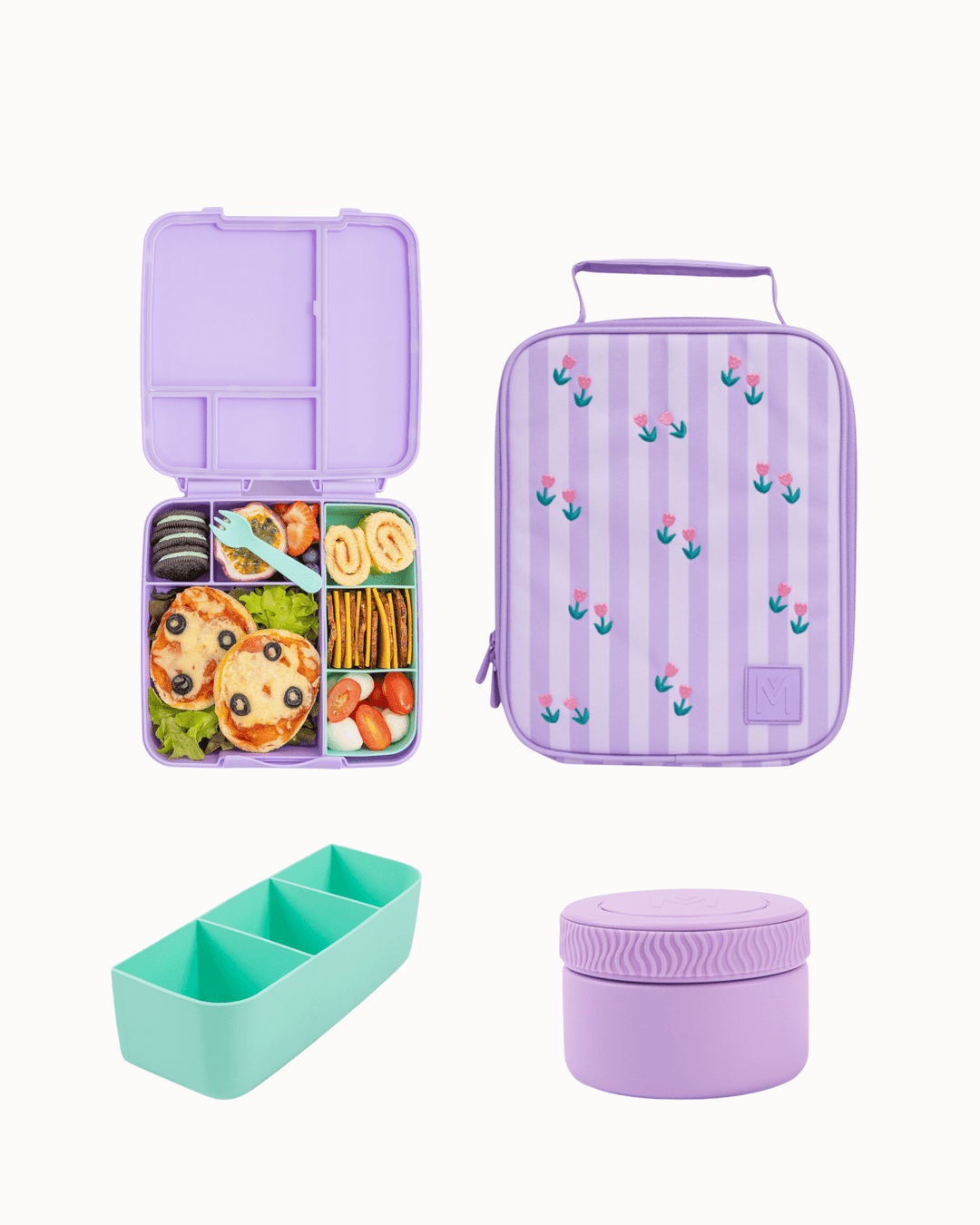 MontiiCo Lunch Time Hero Set - Tiny Tulips