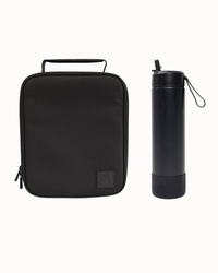 MontiiCo Large Lunch Bag and Bottle Set - Midnight