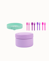 MontiiCo Mini Lunch On The Go Set - Lilac
