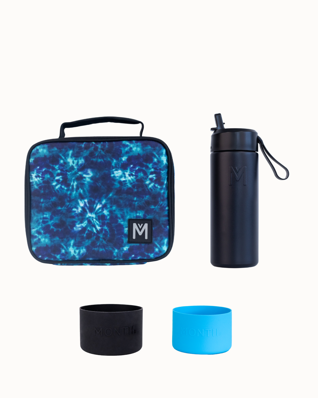 MontiiCo Medium Lunch Bag and Bottle Set - Nova