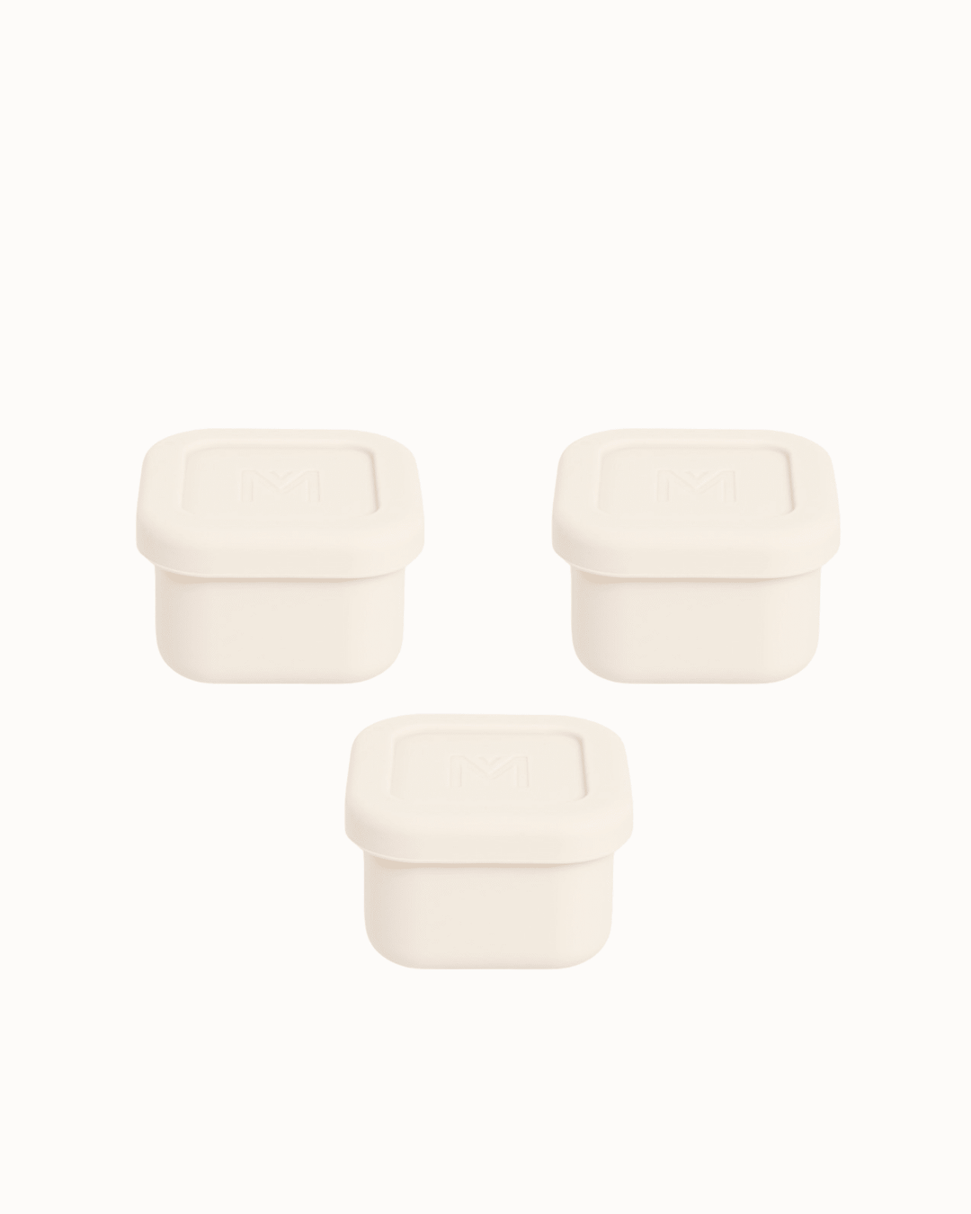 MontiiCo Silicone Sauce Tub Set - Cream