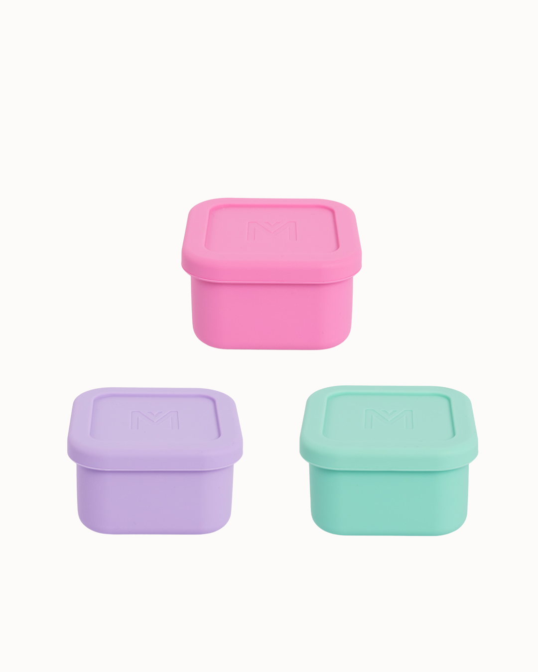 MontiiCo Silicone Snack Tub Set - Pink