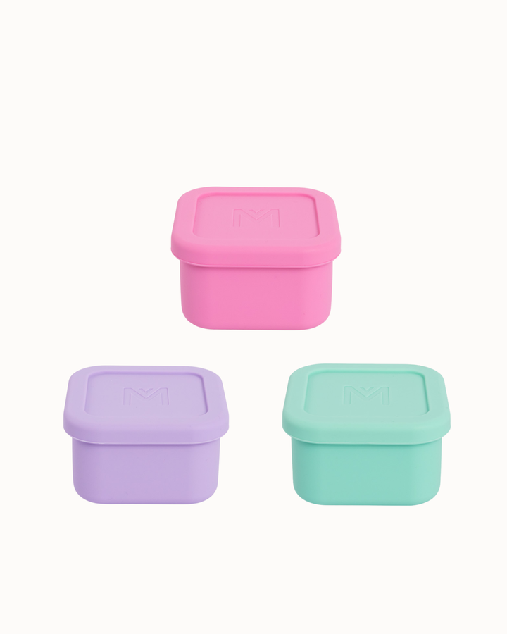 MontiiCo Silicone Snack Tub Set - Pink